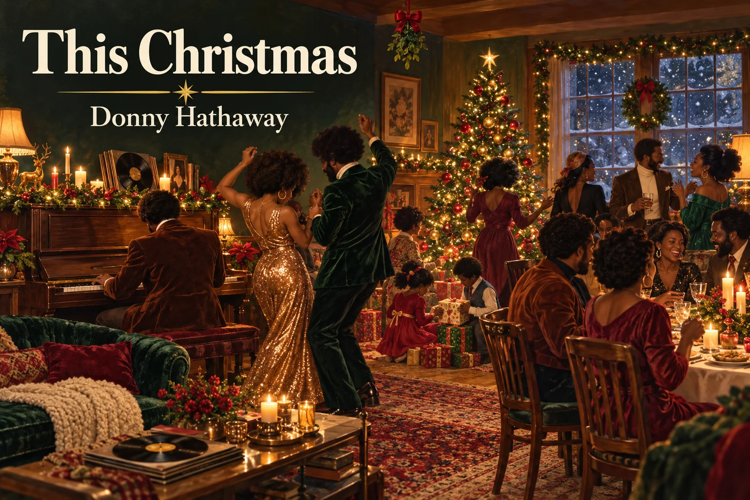 This Christmas – family and friends dance beside a piano during a warm, soulful holiday celebration.