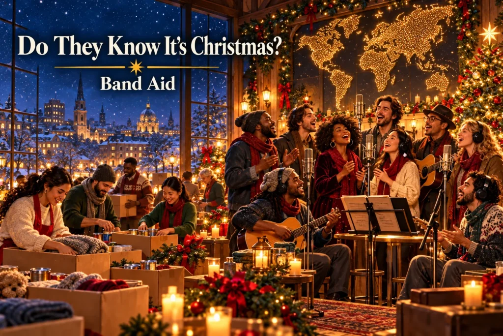 Do They Know It’s Christmas? by Band Aid – musicians unite for a festive charity recording.