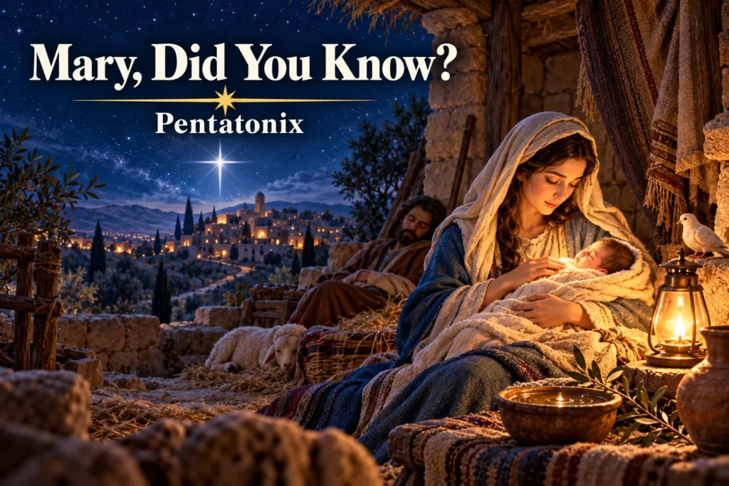 Mary, Did You Know? – Mary reflects while cradling Jesus beneath the Bethlehem star.