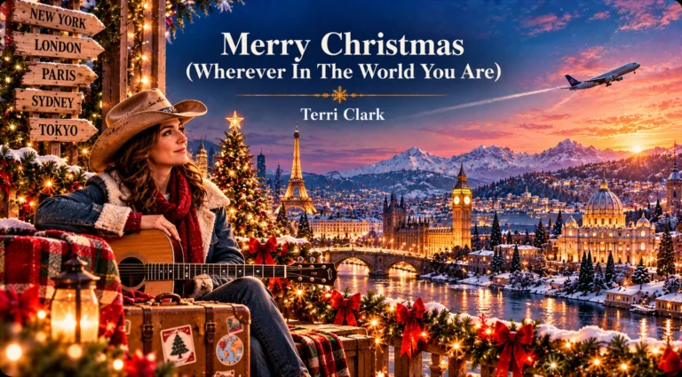 Merry Christmas Wherever In The World You Are – festive traveler celebrates Christmas across the world.