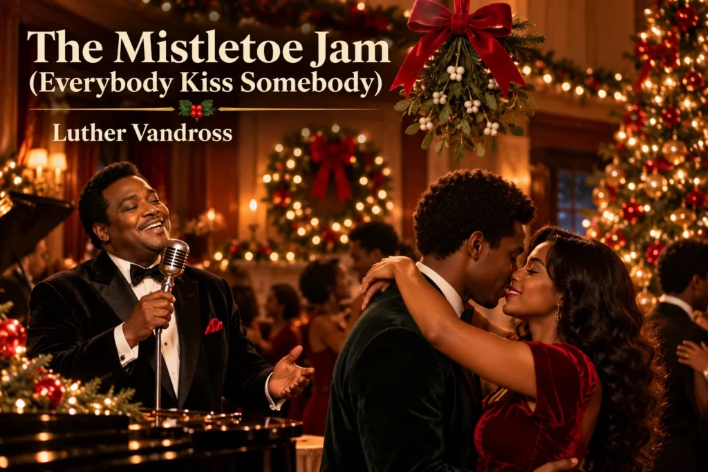 The Mistletoe Jam – Luther Vandross performs as a couple shares a Christmas kiss beneath mistletoe.