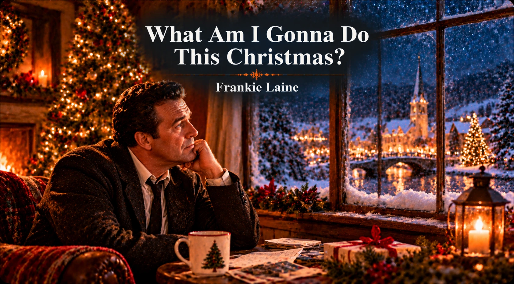 What Am I Gonna Do This Christmas? – man reflects beside a window on Christmas night.