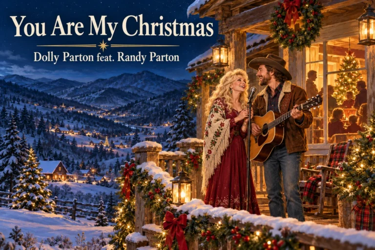 You Are My Christmas: country singers perform outside a snowy mountain farmhouse.