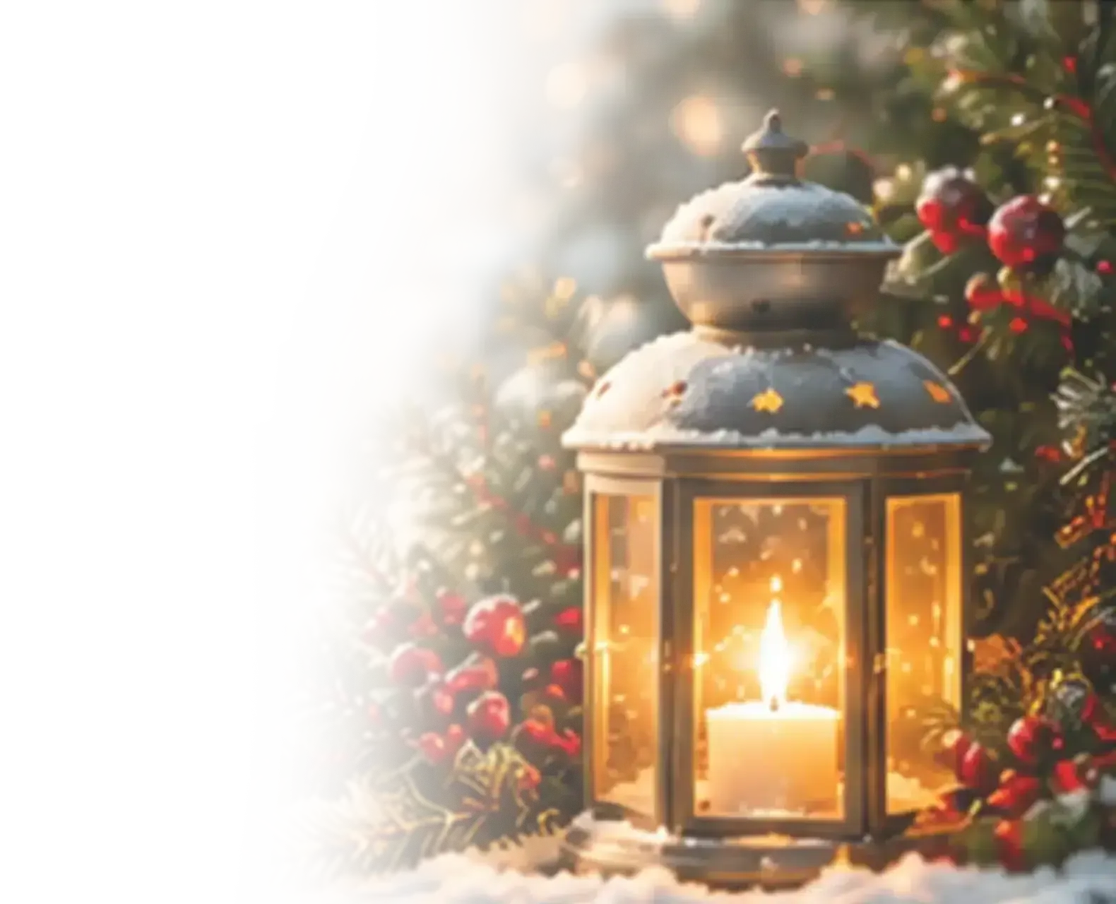 Christmas ornaments on a decorated tree